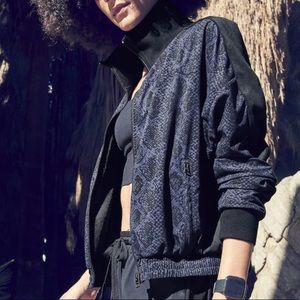 Athleta Brooklyn Track Bomber Print Jacket